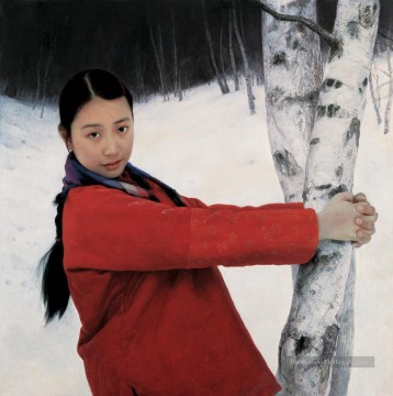 Au début du printemps WYD chinois filles Peinture à l'huile